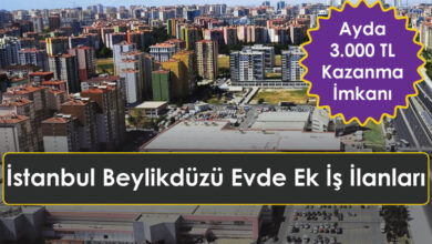 İstanbul Beylikdüzü Evde Ek İş İlanları